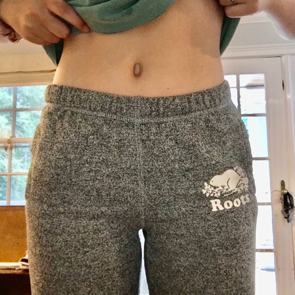 Roots grey salt and pepper sweatpants